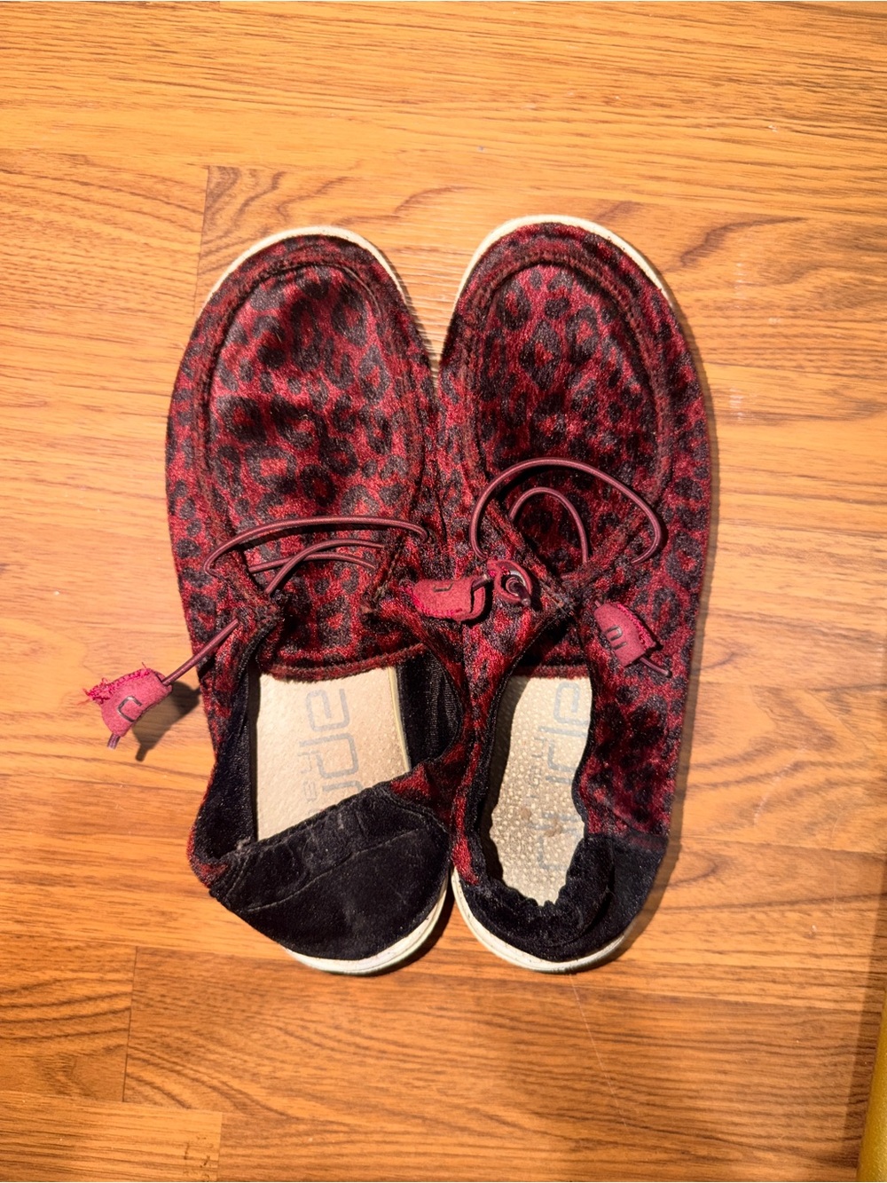 Women's Red Leopard Slip-On Shoes